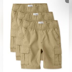 Boys Pull On Cargo Shorts 3-Pack - Flax